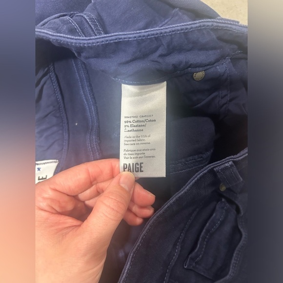 Paige Skinny Crop Jeans Women’s 29 Zipper Hem Blue - Picture 4 of 11